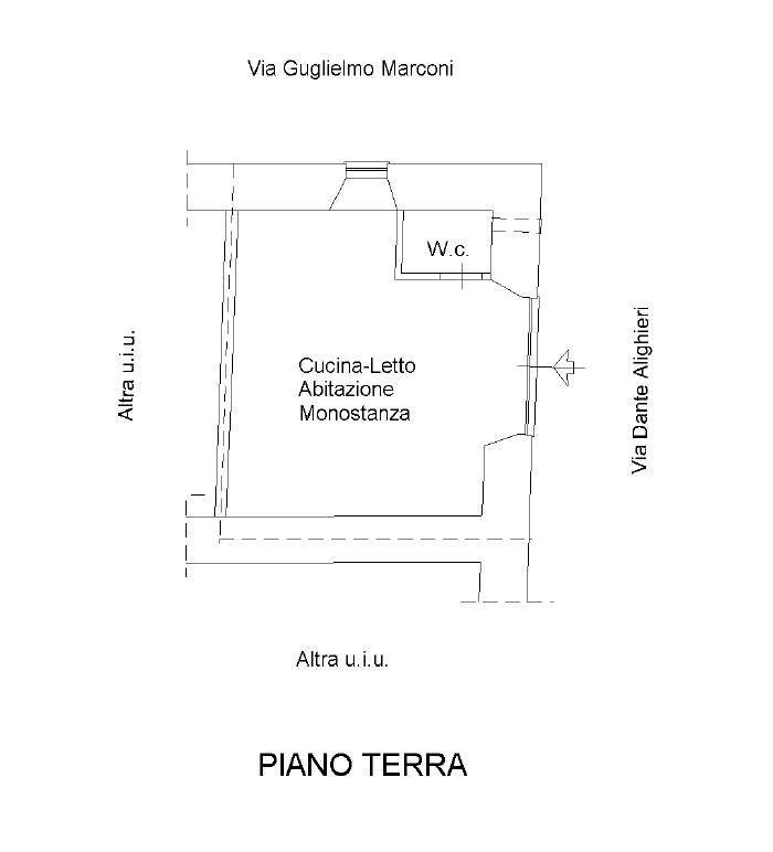Foto 20 - Monolocale Via Dante Alighieri
 
1, Moricone - planimetria 1