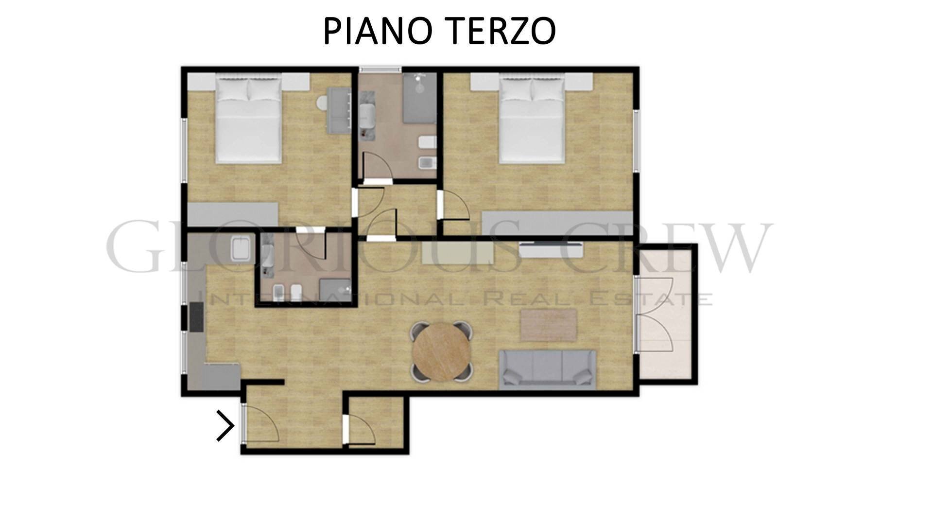 Foto 15 - Trilocale Via Olmetto, Milano - planimetria 1