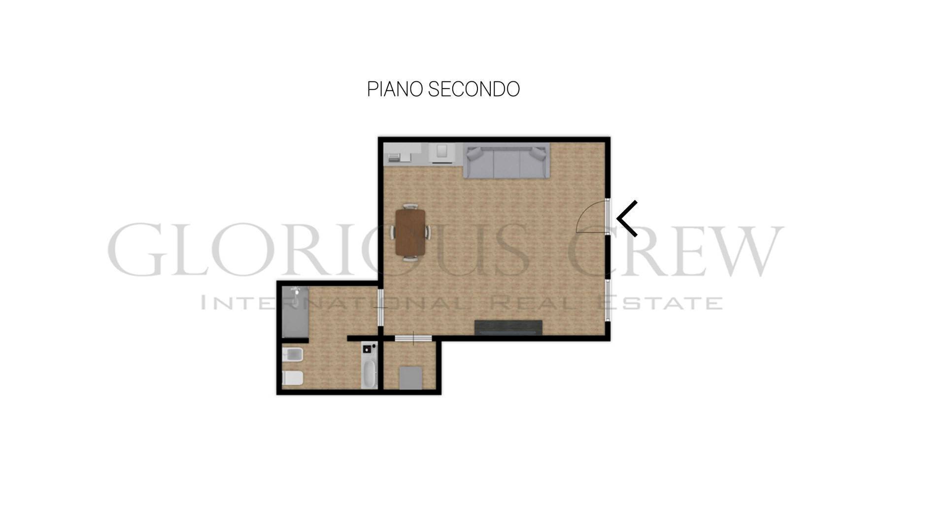Foto 10 - One-room apartment Via Giovanni Rasori, Milano - floor plans 1