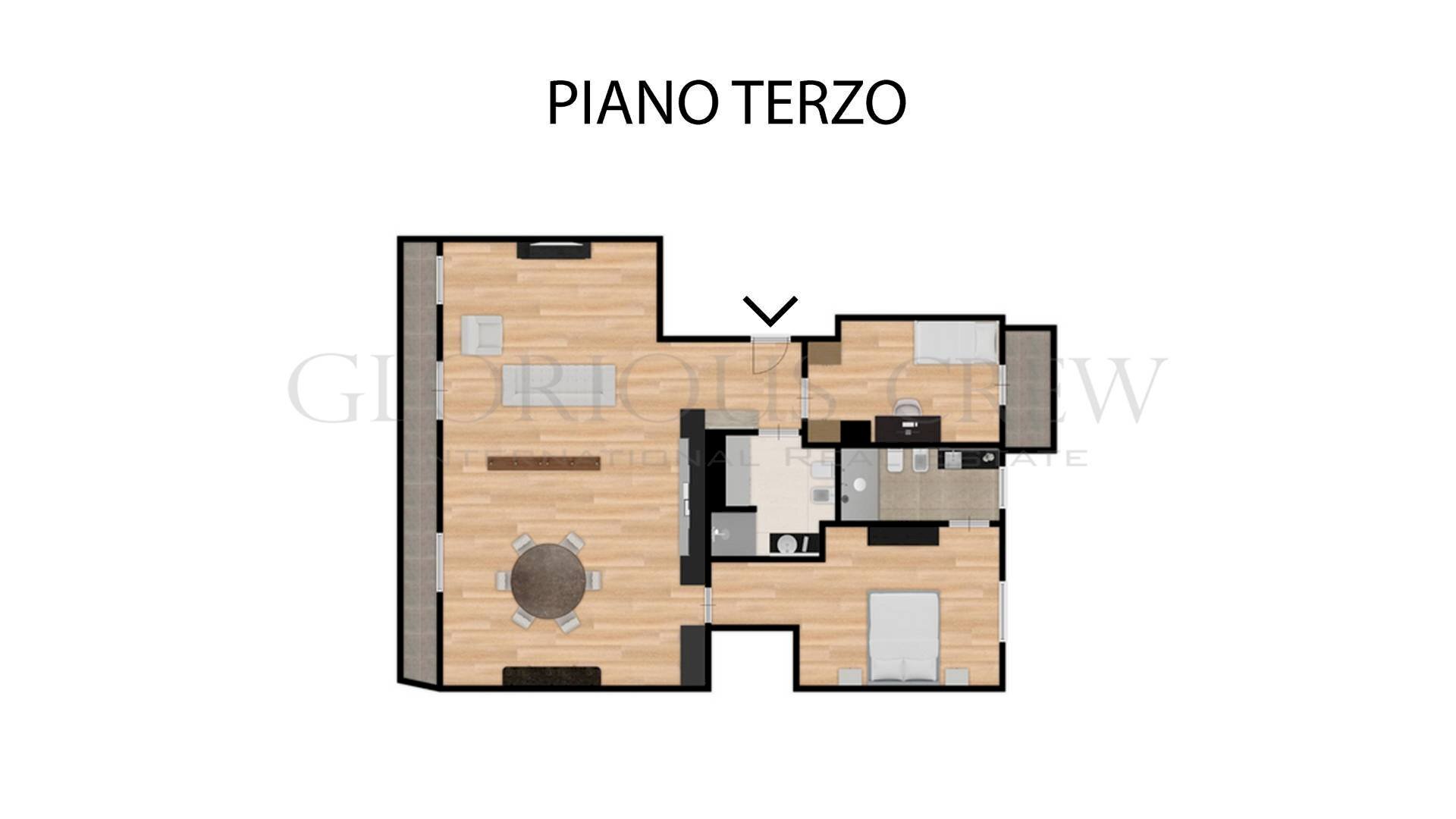 Foto 18 - Trilocale Via San Sisto, Milano - planimetria 1