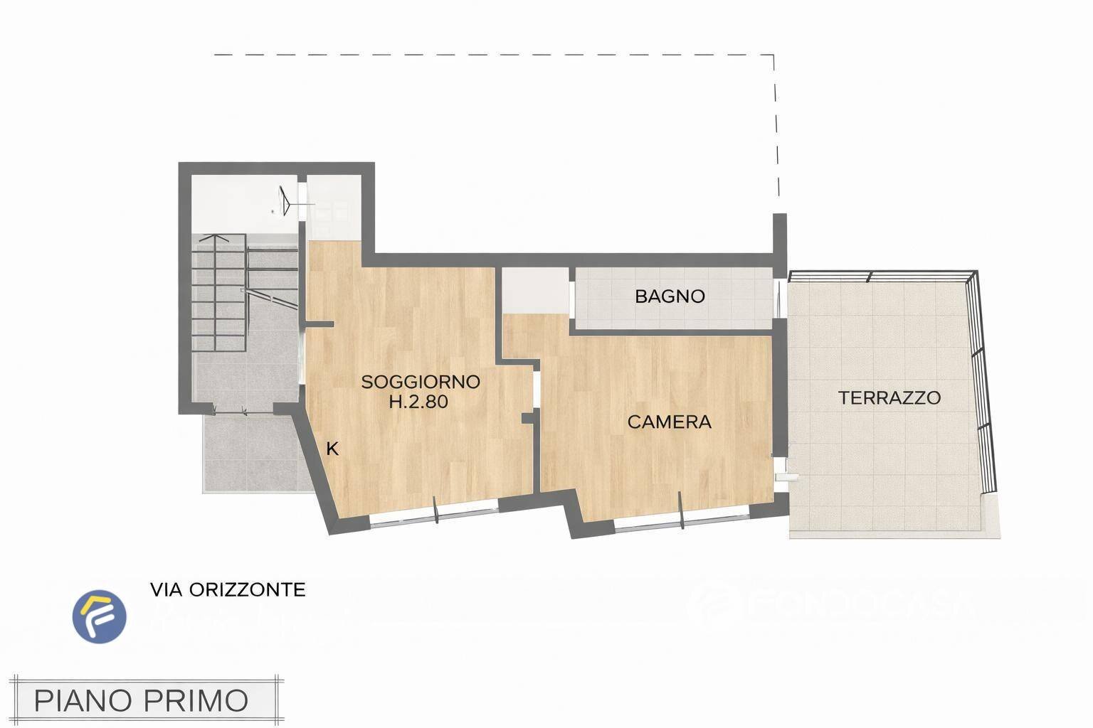 Foto 18 - Bilocale Via Orizzonte, Borgio Verezzi - planimetria 1