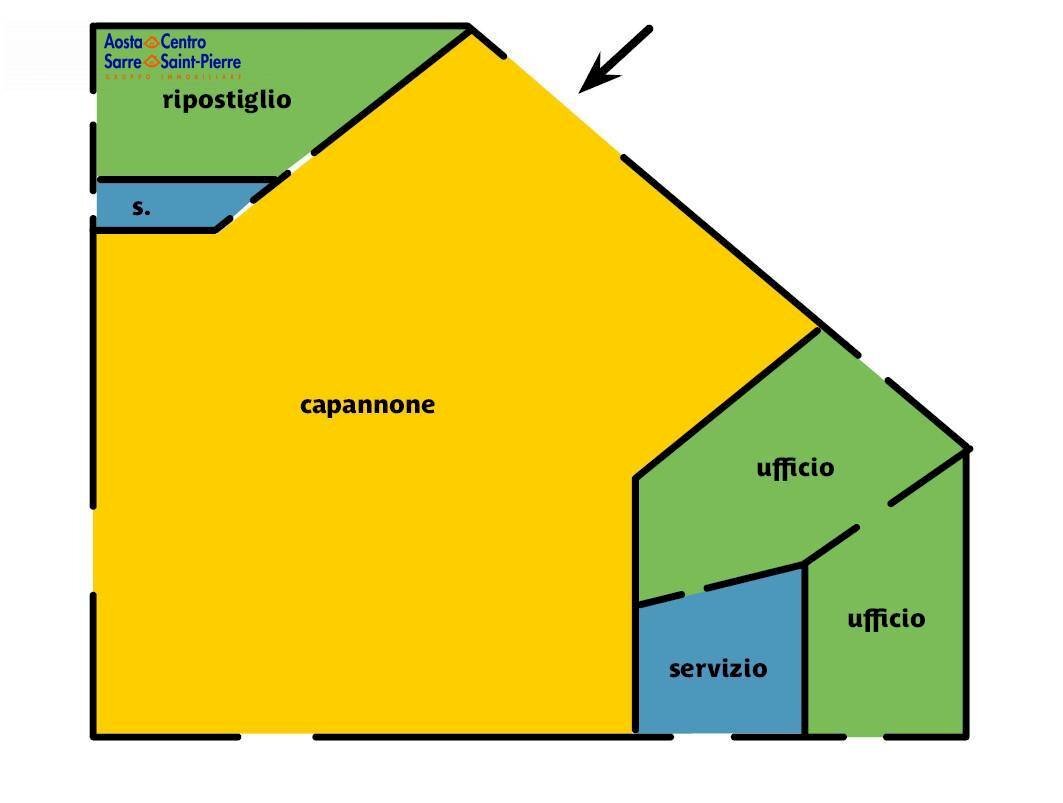 Foto 8 - Capannone Plan Felinaz, Charvensod - planimetria 1