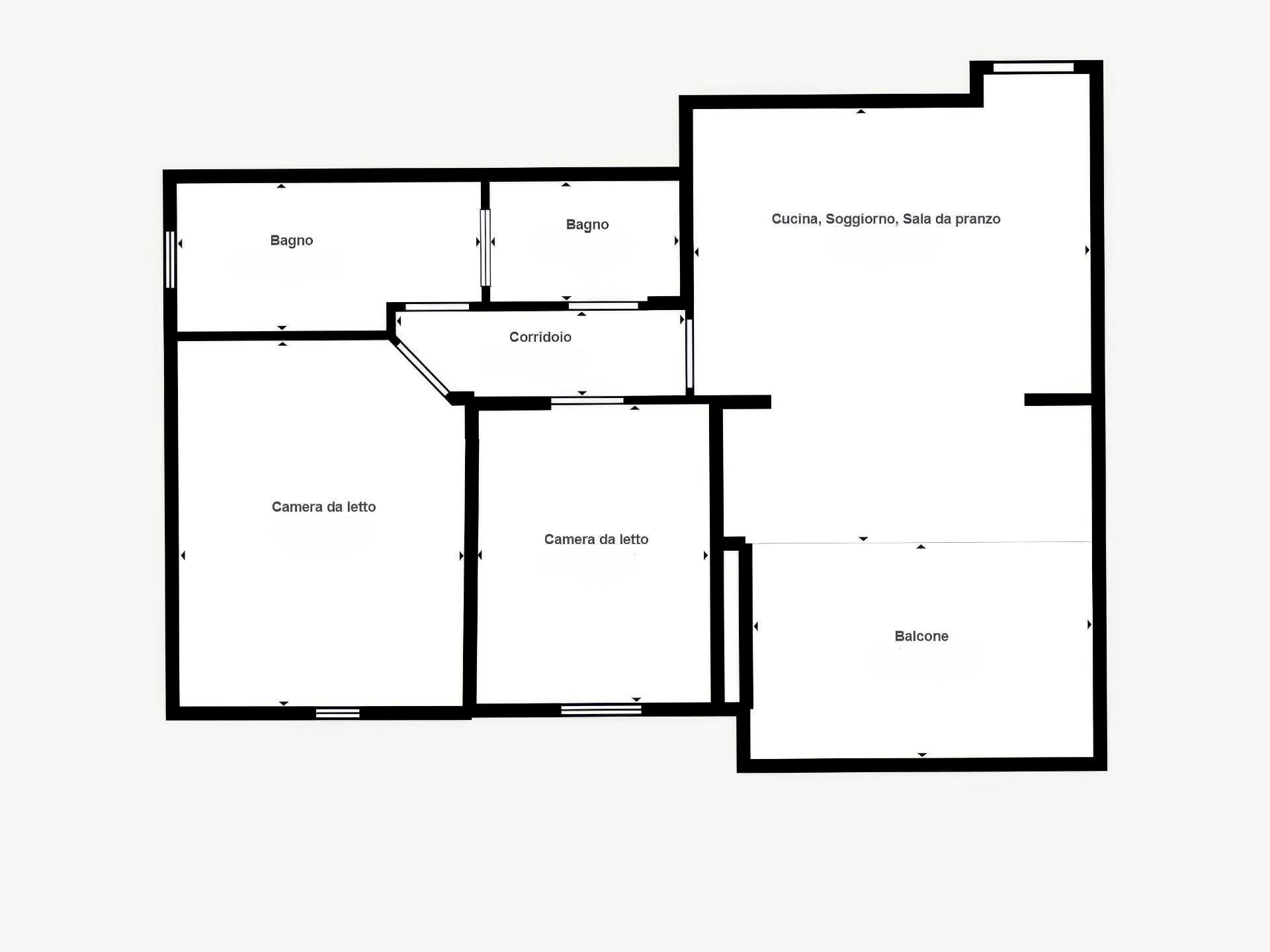 Foto 32 - Trilocale Via Borgo Antico, Faloppio - planimetria 1