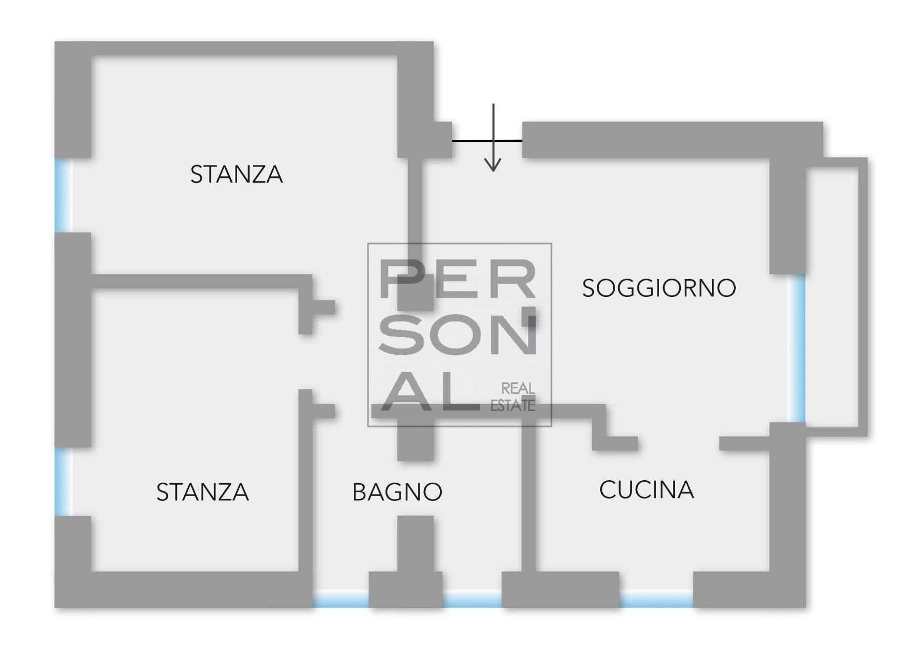 Foto 15 - Trilocale Rovereto - planimetria 1