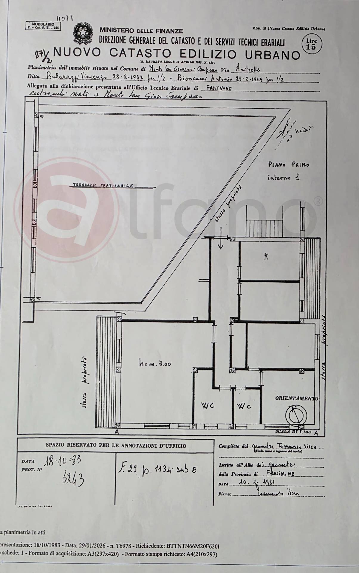 Foto 33 - Appartamento Via Anitrella, Monte San Giovanni Campano - planimetria 1