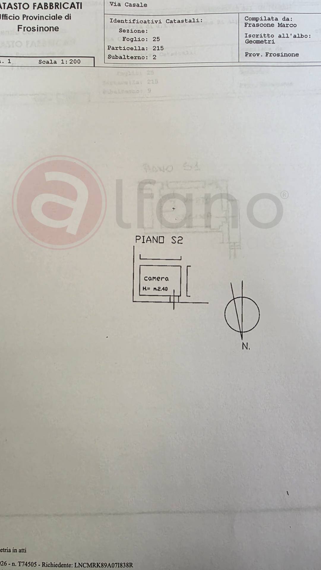 Foto 53 - Villa Via Casale
 
snc, Arpino - planimetria 1