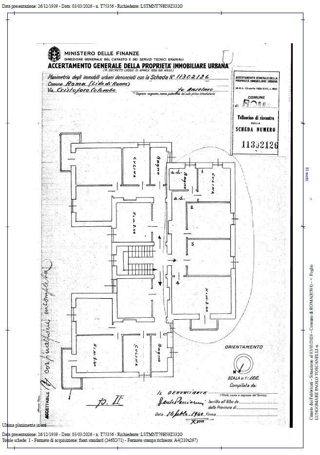 Foto 23 - Three-room apartment Via Delle Nereidi, Roma - floor plans 1