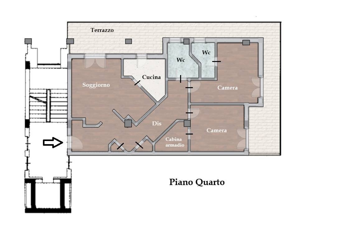 Foto 23 - Appartamento Via della Repubblica, Porto San Giorgio - planimetria 1