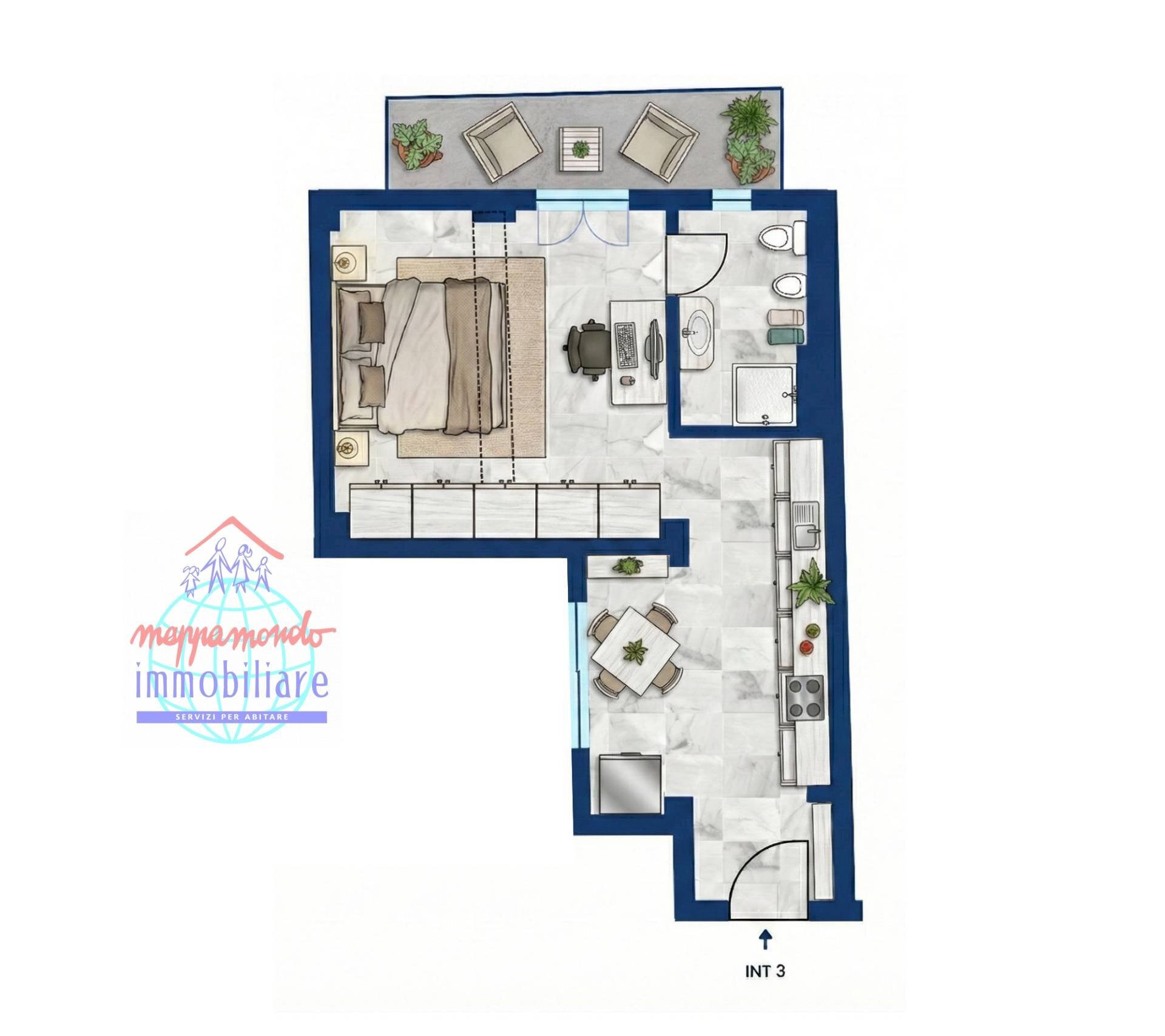 Foto 21 - Monolocale Via San Felice, Bologna - planimetria 1