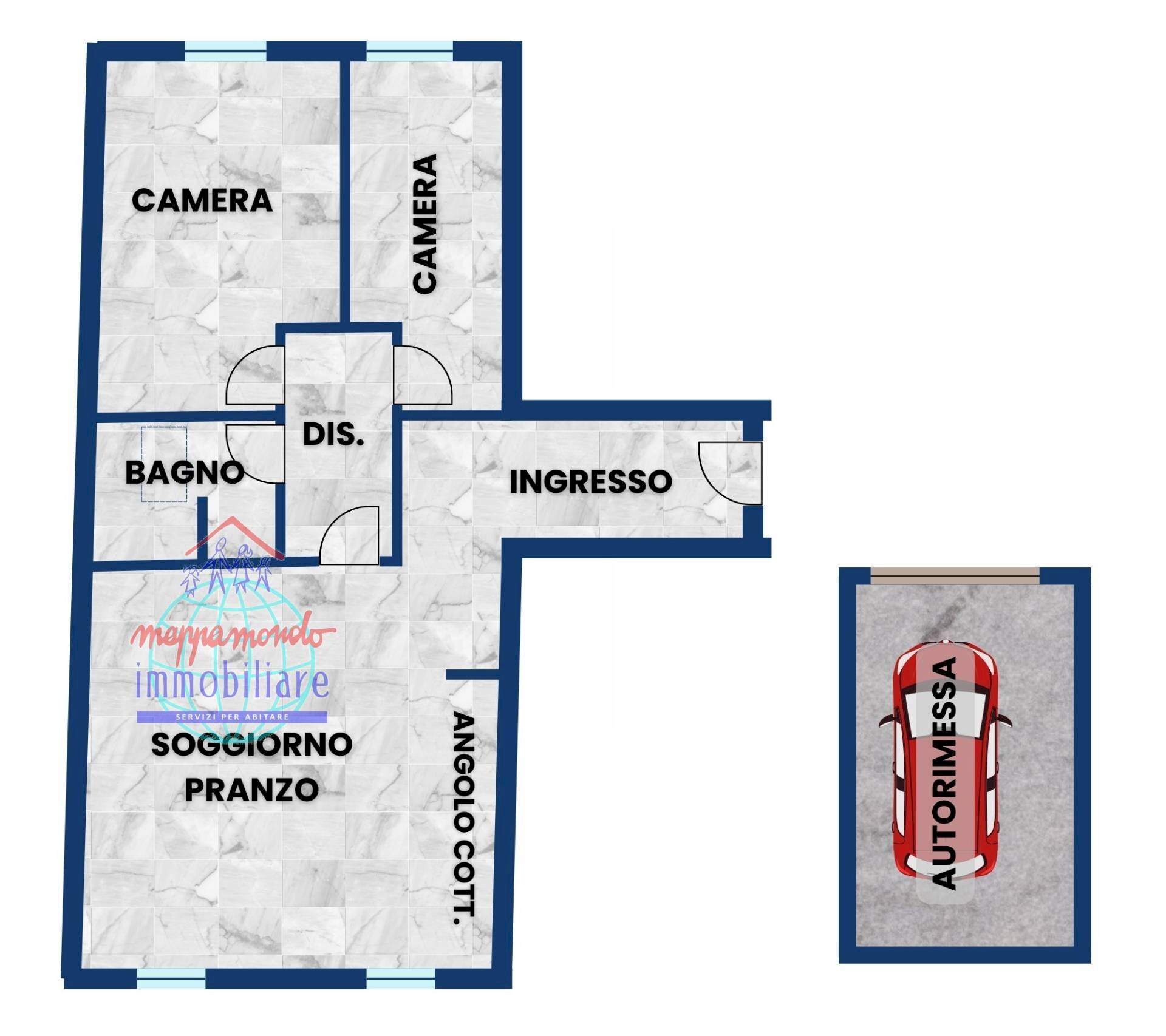Foto 16 - Three-room apartment Via Emilia Ponente
 
325, Bologna - floor plans 1