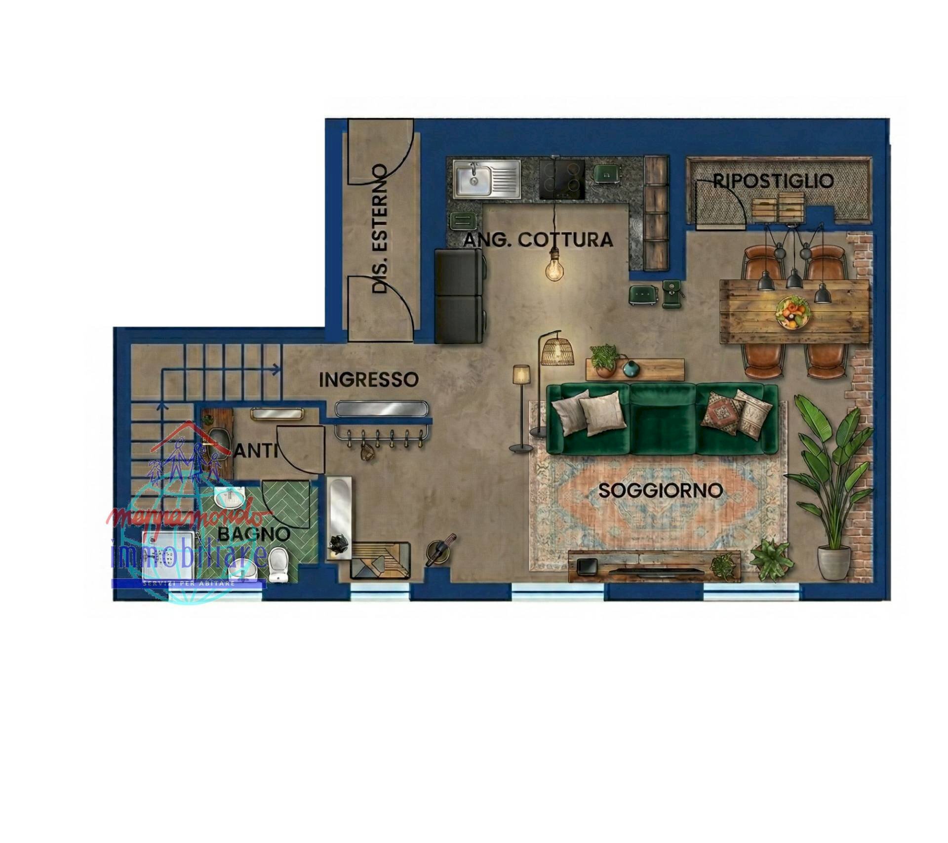 Foto 16 - Bilocale Via Decumana
 
57/A, Bologna - planimetria 1