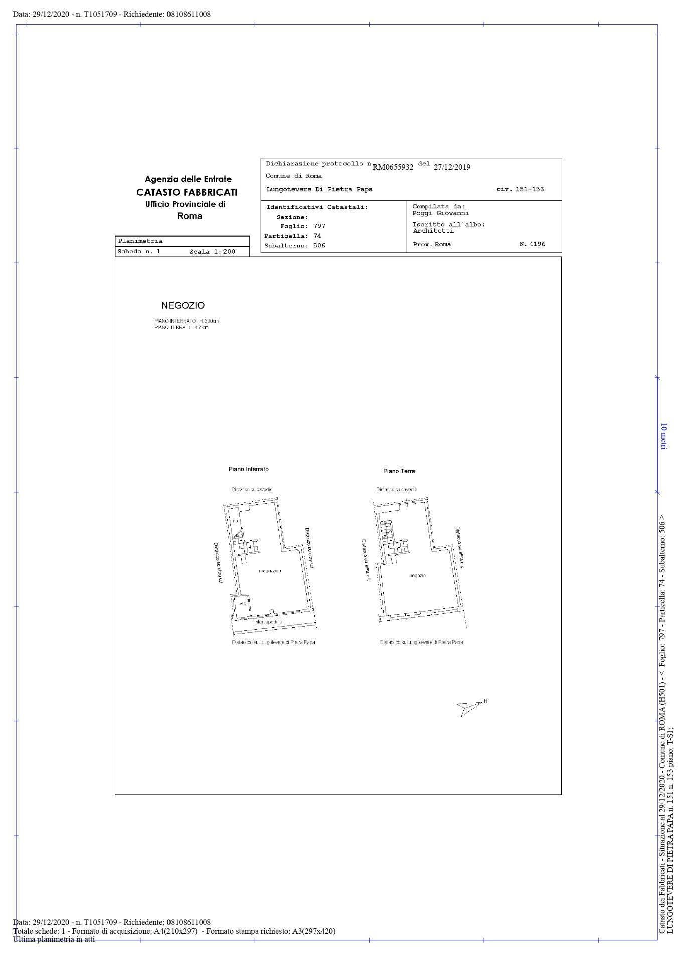 Foto 22 - Commercial Premises Lungotevere Di Pietra Papa
 
151, Roma - floor plans 1
