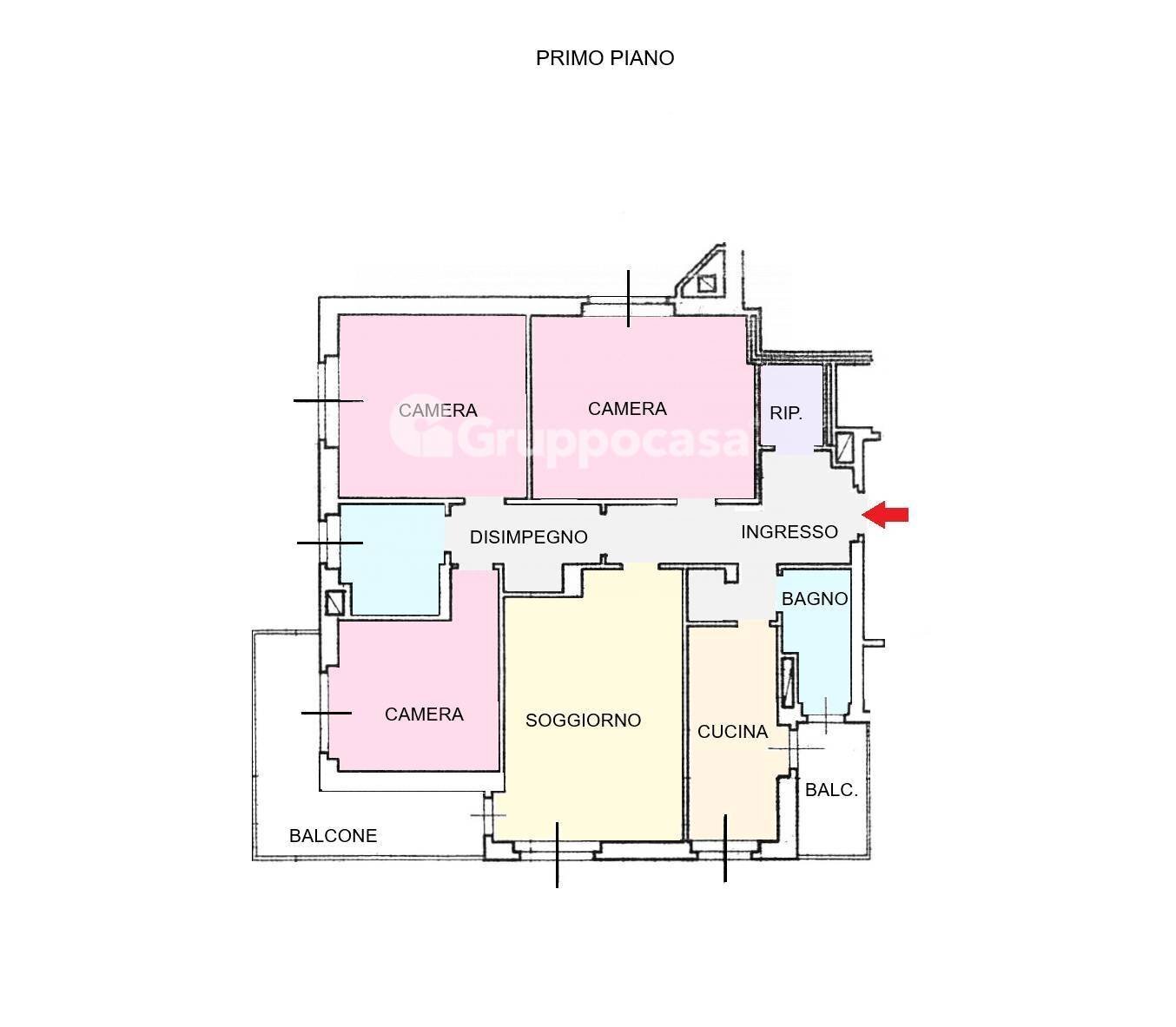 Foto 33 - Quadrilocale Via Conte Caccia Dominioni
 
33, Magenta - planimetria 1