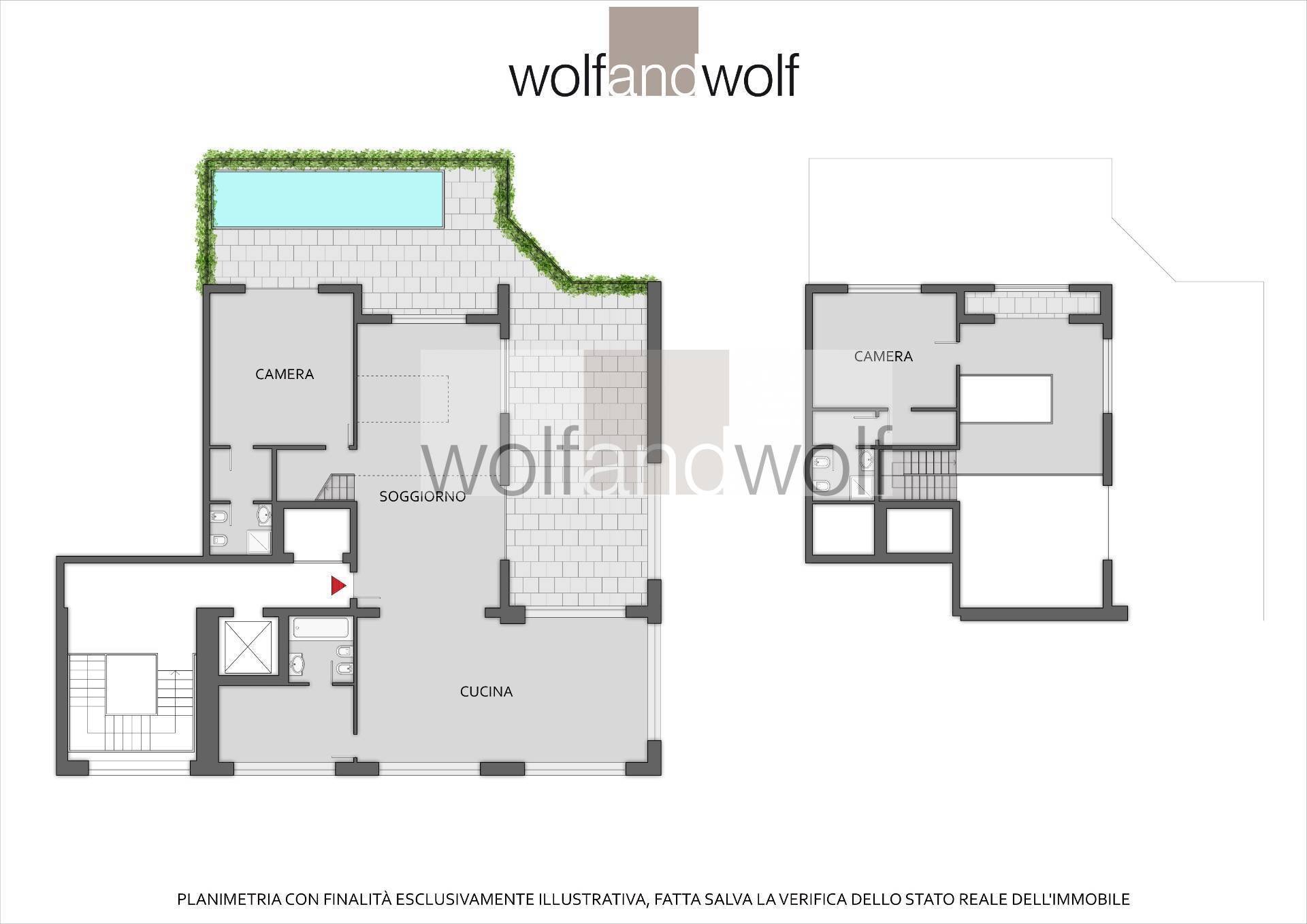 Foto 6 - Attico Via Ortles, Milano - planimetria 1