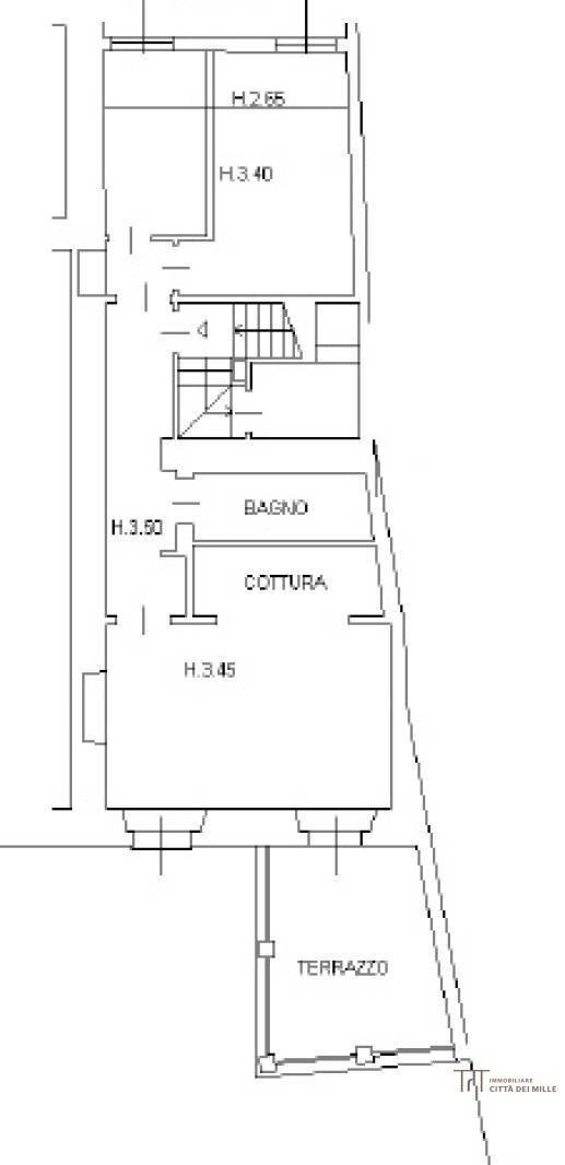 Foto 9 - Trilocale Via San Tomaso, Bergamo - planimetria 1