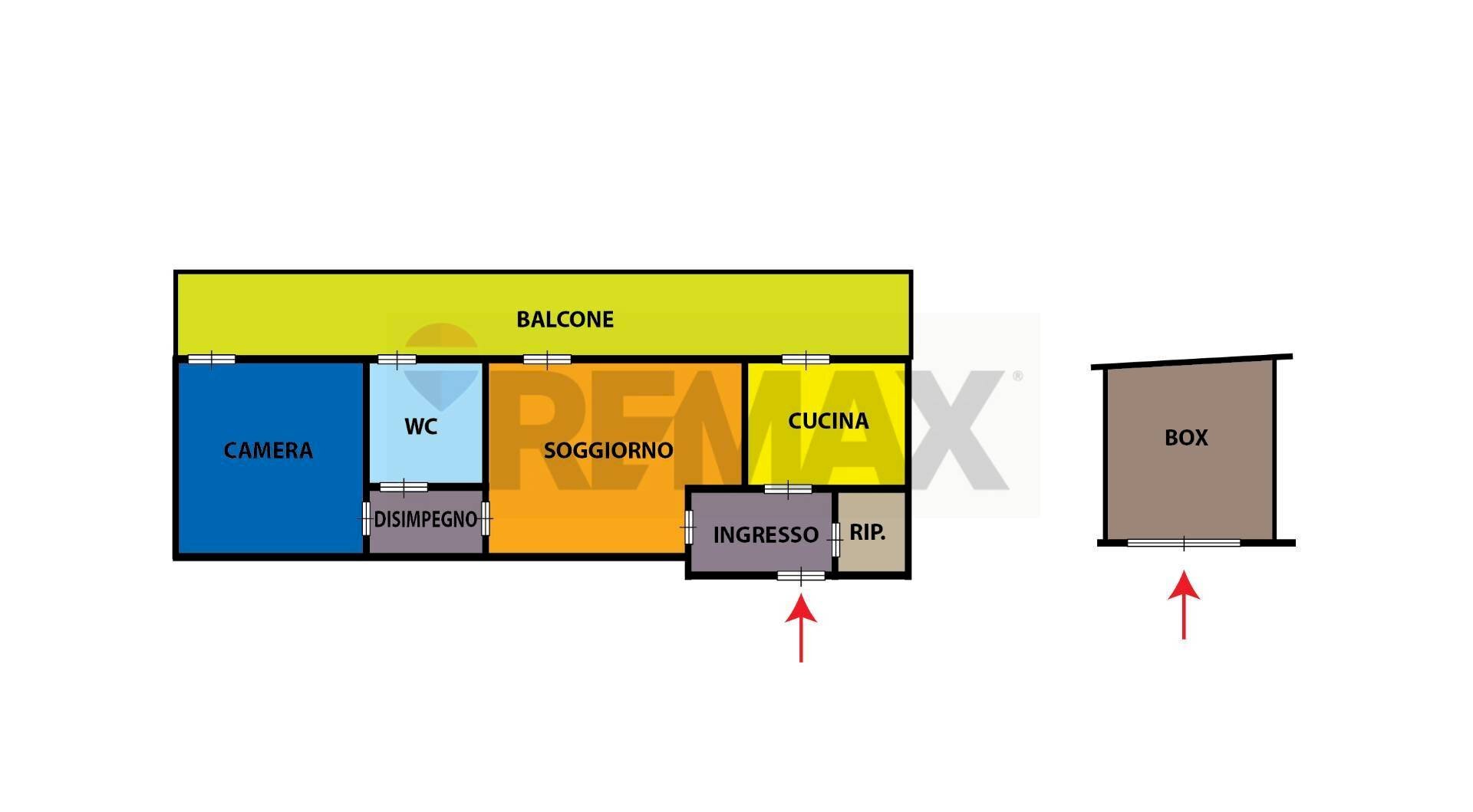 Pianta 2D - Trilocale corso Europa
 
19, Casavatore - planimetria 1
