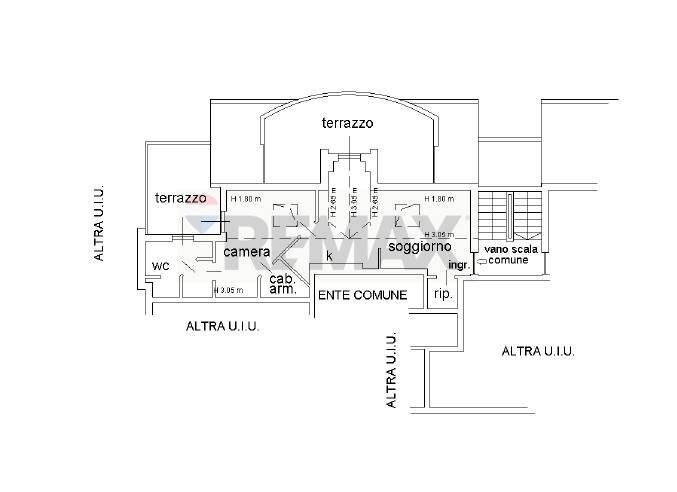 Pianta 2D - Bilocale Don Sturzo
 
8, Cavenago di Brianza - planimetria 1