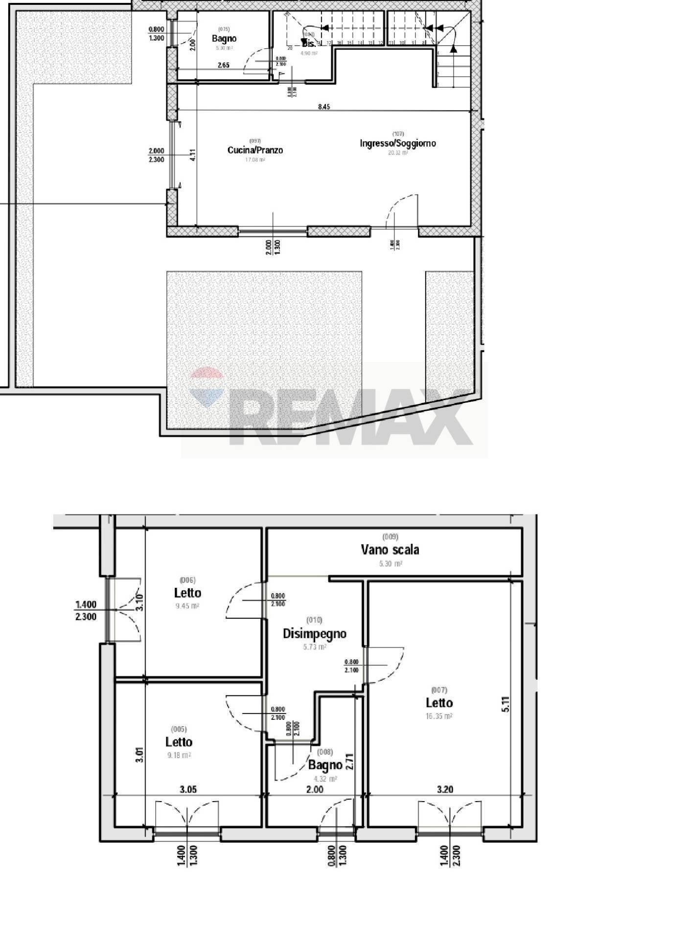 Pianta 2D - Villa via degli olita, Lecce - floor plans 1