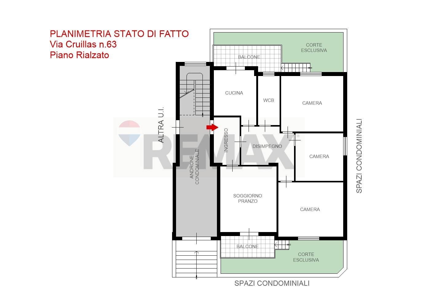 Pianta 2D - Quadrilocale Via Cruillas
 
63, Palermo - planimetria 1