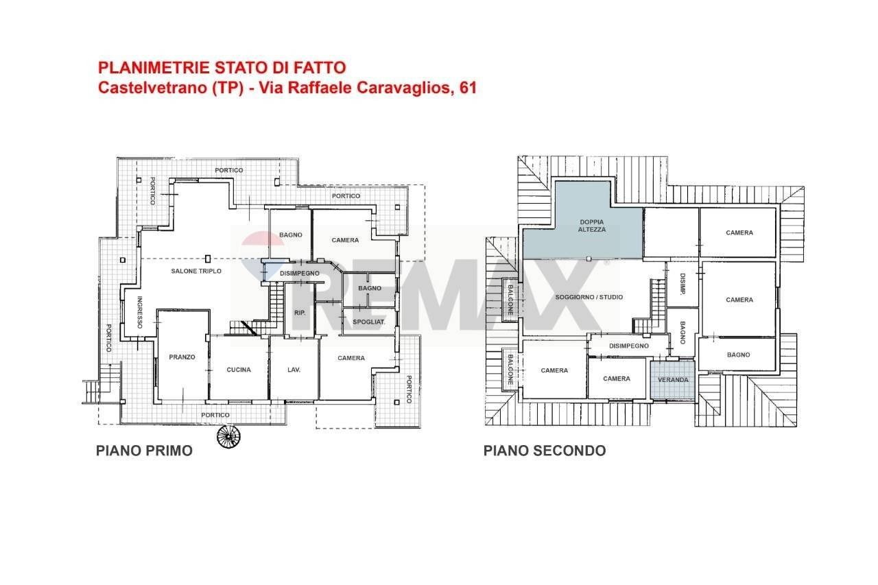 Pianta 2D - Villa Via  Raffaele Caravaglios
 
61, Castelvetrano - floor plans 1
