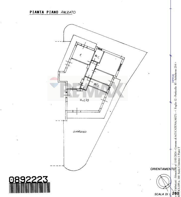 Pianta 2D - Appartamento Via ulisse
 
77, Aci Catena - planimetria 1