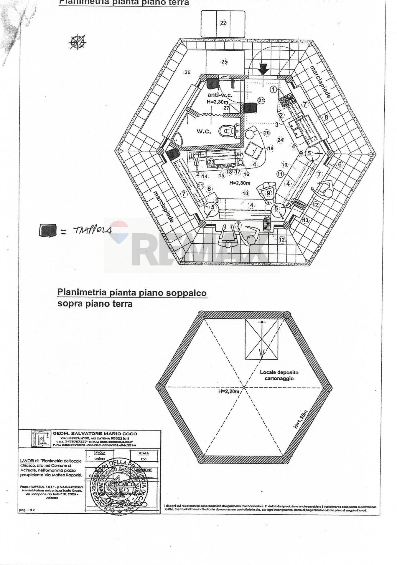 Pianta 2D - Bar Tavola Calda - Fredda Via Matteo Ragonisi
 
snc, Acireale - planimetria 1