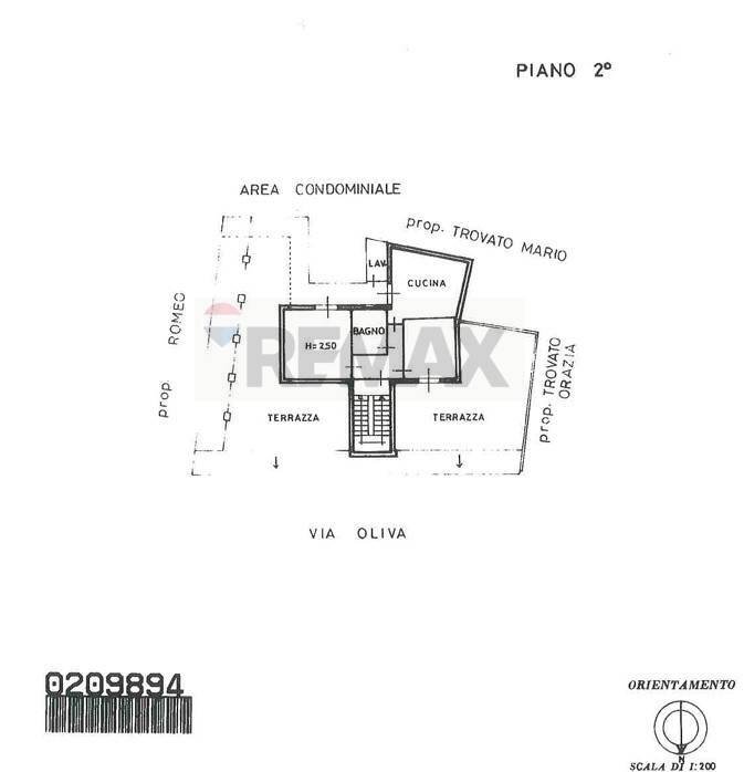 Planimetria abitazione - Quadrilocale Via Antonio Oliva
 
19, Aci Catena - planimetria 1