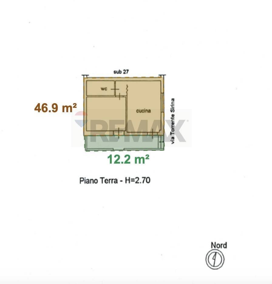 Pianta 2D - Bilocale via sirina, Taormina - planimetria 1