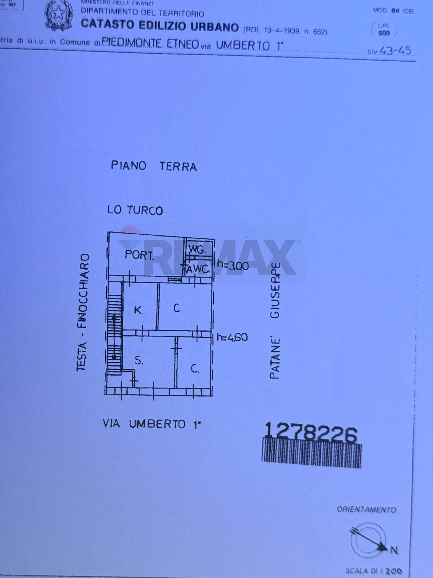 Pianta 2D - Independent house via Umberto Primo
 
43-45, Piedimonte Etneo - floor plans 1