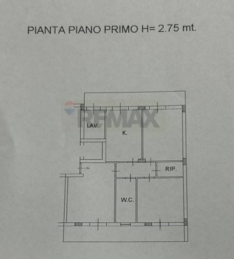 Pianta 2D - Trilocale Via IV Novembre
 
138, Aci Catena - planimetria 1
