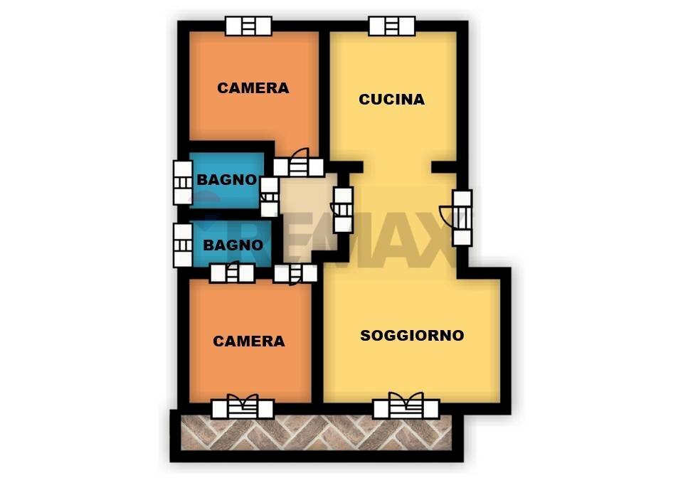 Pianta 2D - Three-room apartment via 5 Giornate
 
18, Bollate - floor plans 1