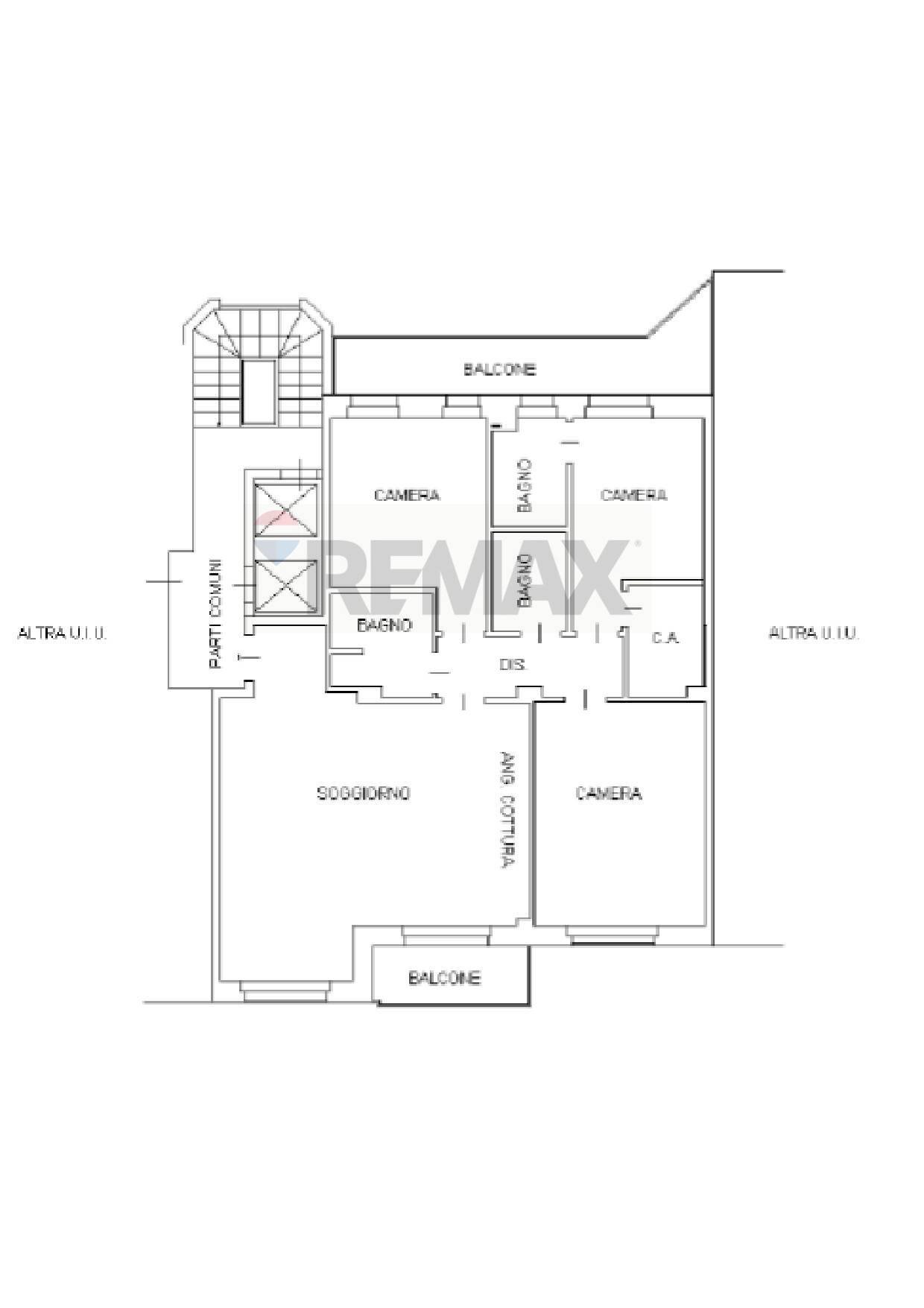 Pianta 2D - Four-room apartment Viale Ranzoni
 
7, Milano - floor plans 1