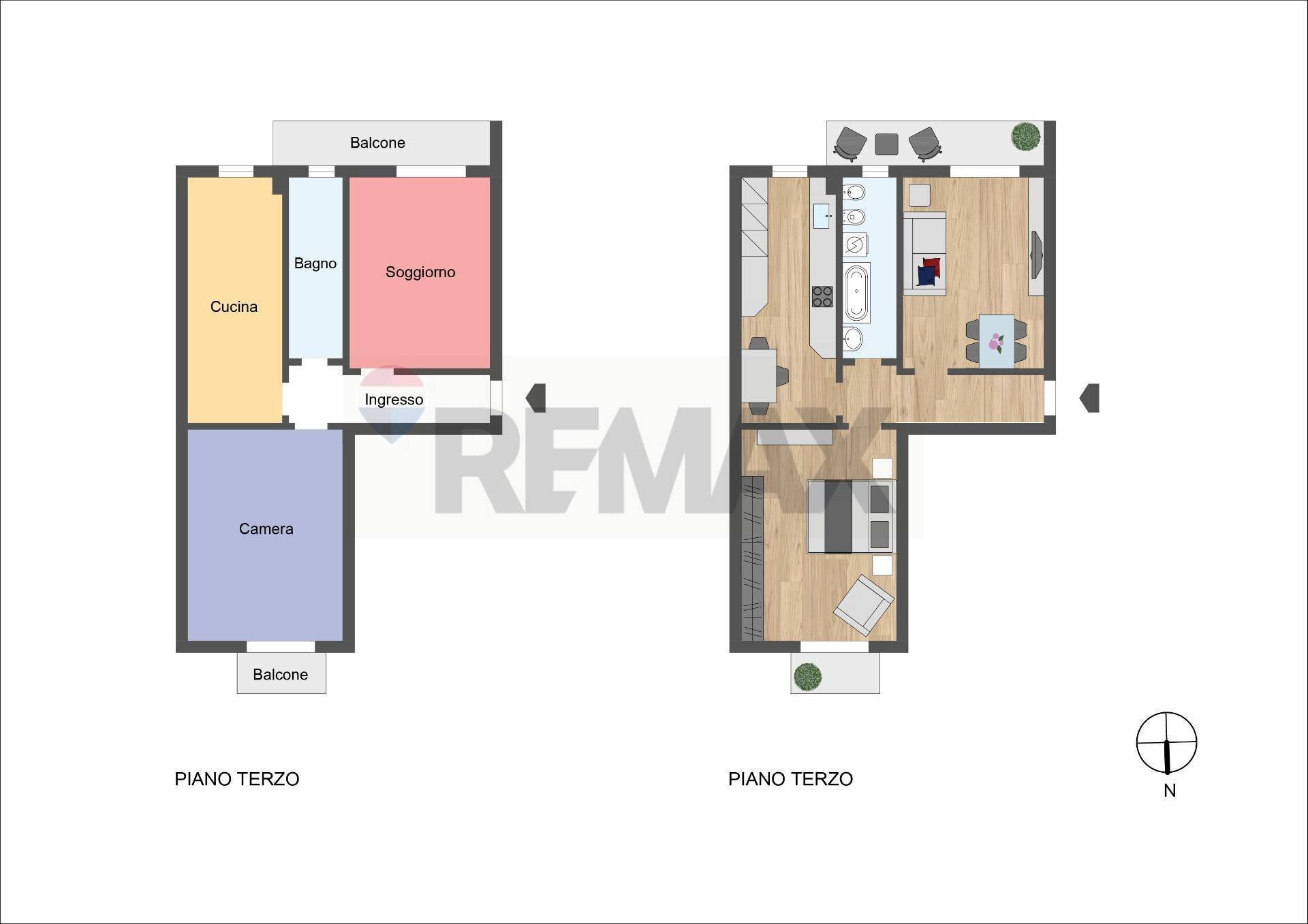 Pianta 2D - Two-room apartment Via Cassanese
 
142, Segrate - floor plans 1