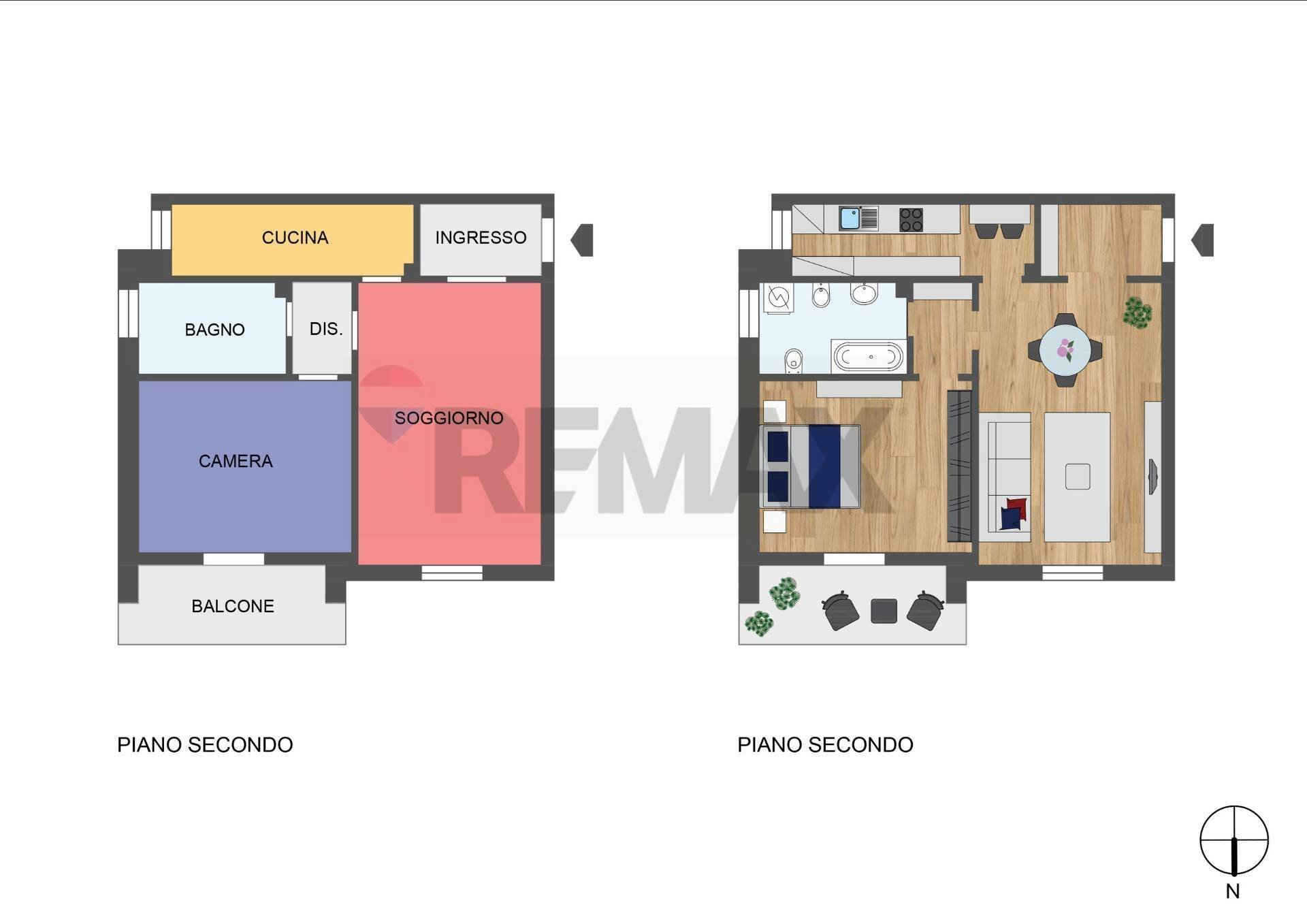 Pianta 2D - Bilocale via case nuove
 
45, Sirmione - planimetria 1