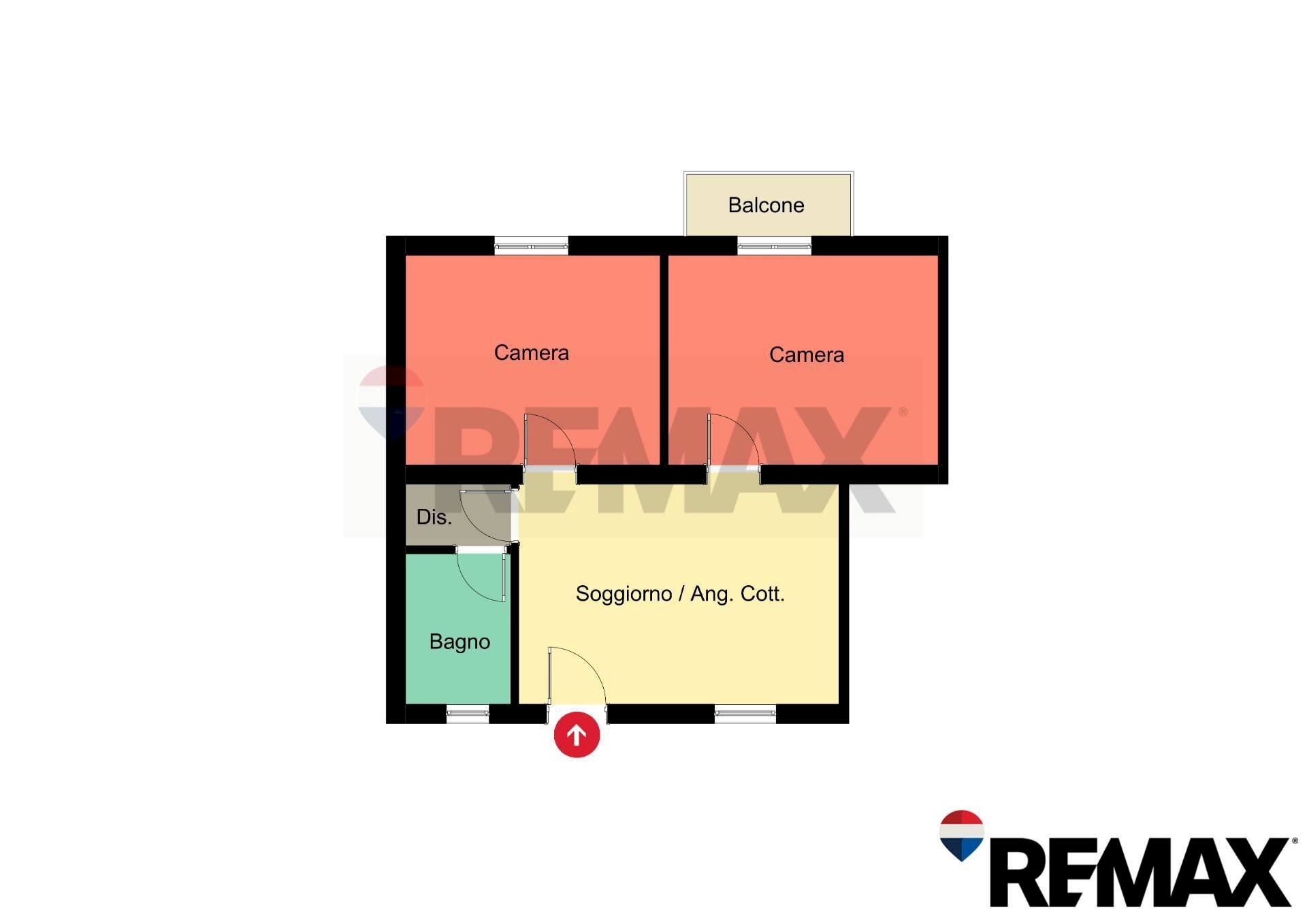Pianta 2D - Trilocale Vicolo Di Monte Arsiccio
 
56, Roma - planimetria 1