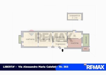 Pianta 2D - Trilocale Via Alessandro Maria Calefati
 
365, Bari - foto 5