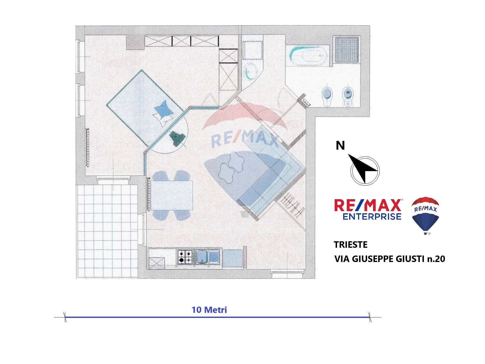 Pianta 2D - Bilocale Via Giuseppe Giusti
 
20, Trieste - planimetria 1