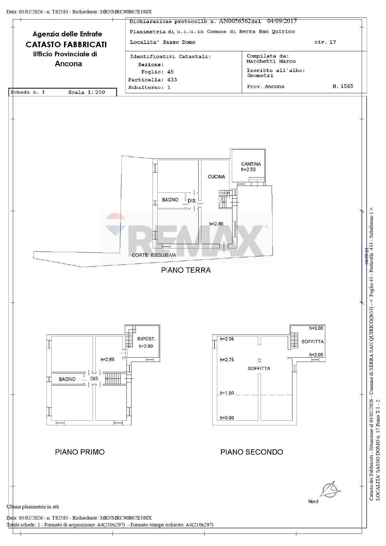 Pianta 2D - Casa semi indipendente sasso domo, Serra San Quirico - planimetria 1