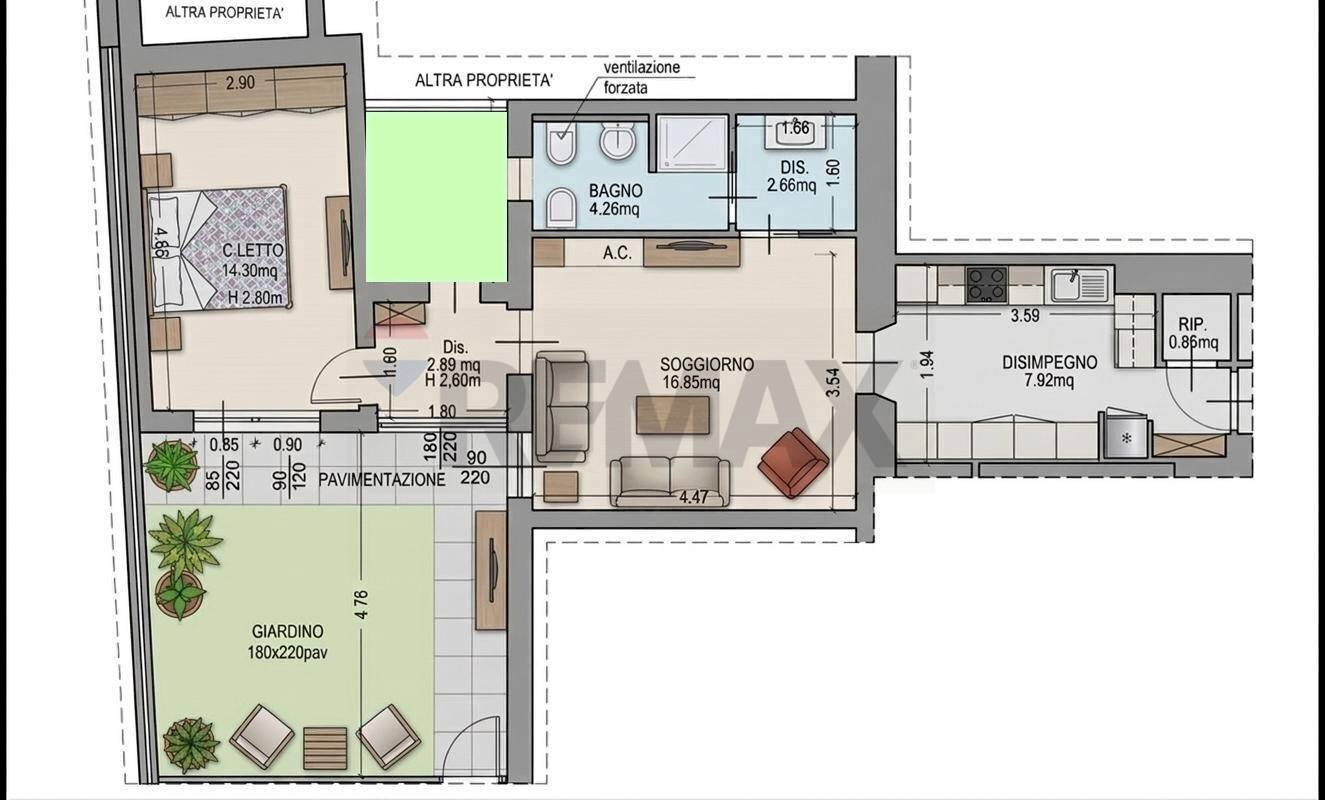 Pianta 2D - Bilocale Via Di Grotte Celoni
 
10, Roma - foto 1