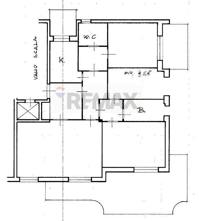 Pianta 2D - Appartamento Via Bagnoregio
 
3, Roma - planimetria 1