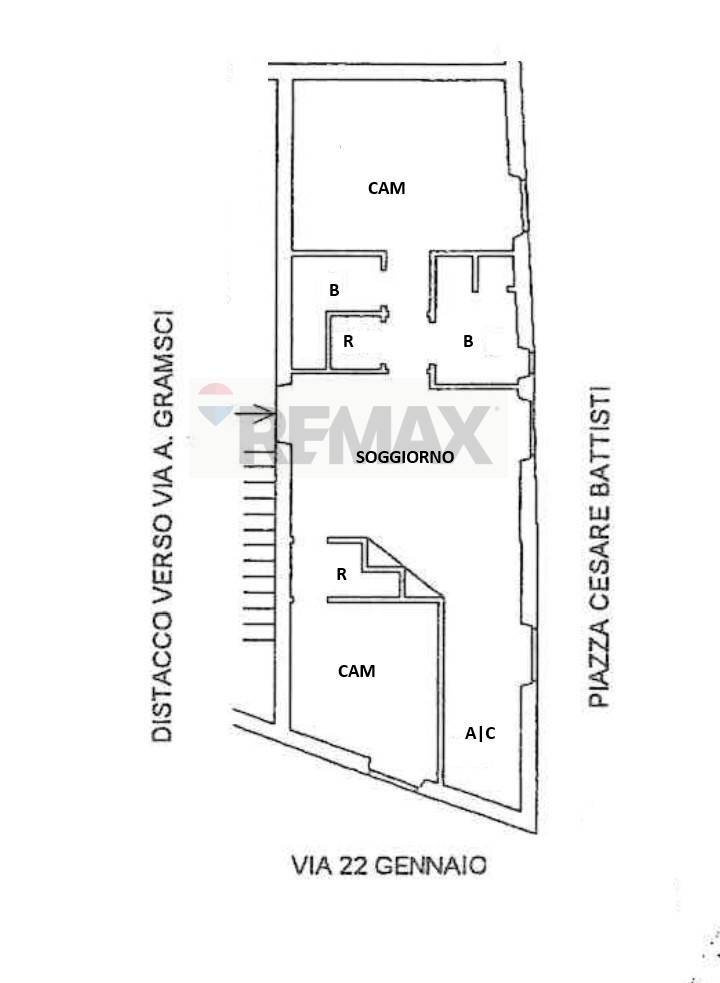 Pianta 2D - Trilocale XXII GENNAIO
 
13, Anzio - planimetria 1