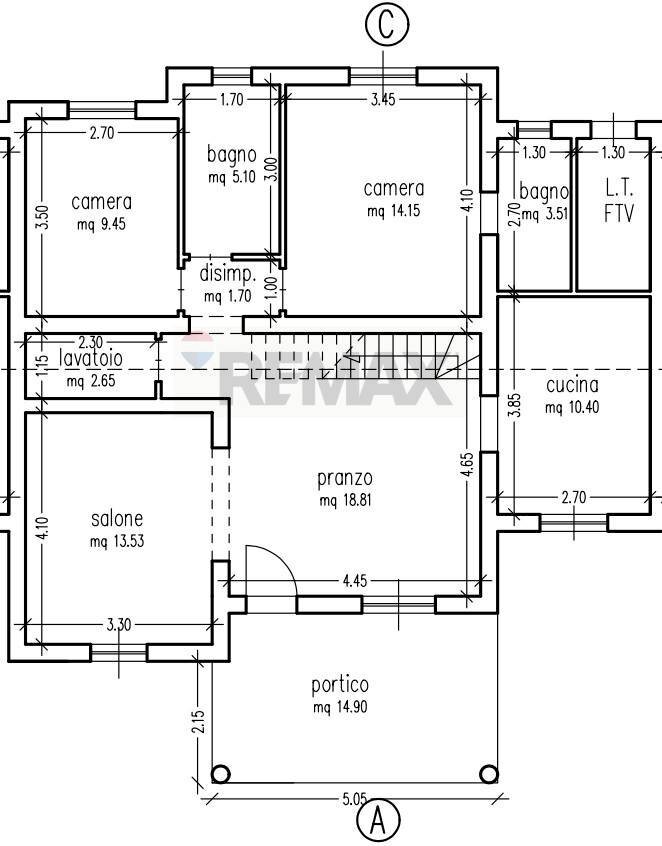 Pianta 2D - Villa Anzio - planimetria 1