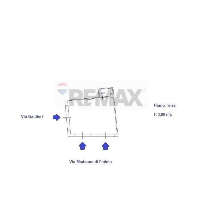 Pianta 2D - Locale Commerciale Via Madonna Di Fatima
 
19, Salerno - planimetria 1