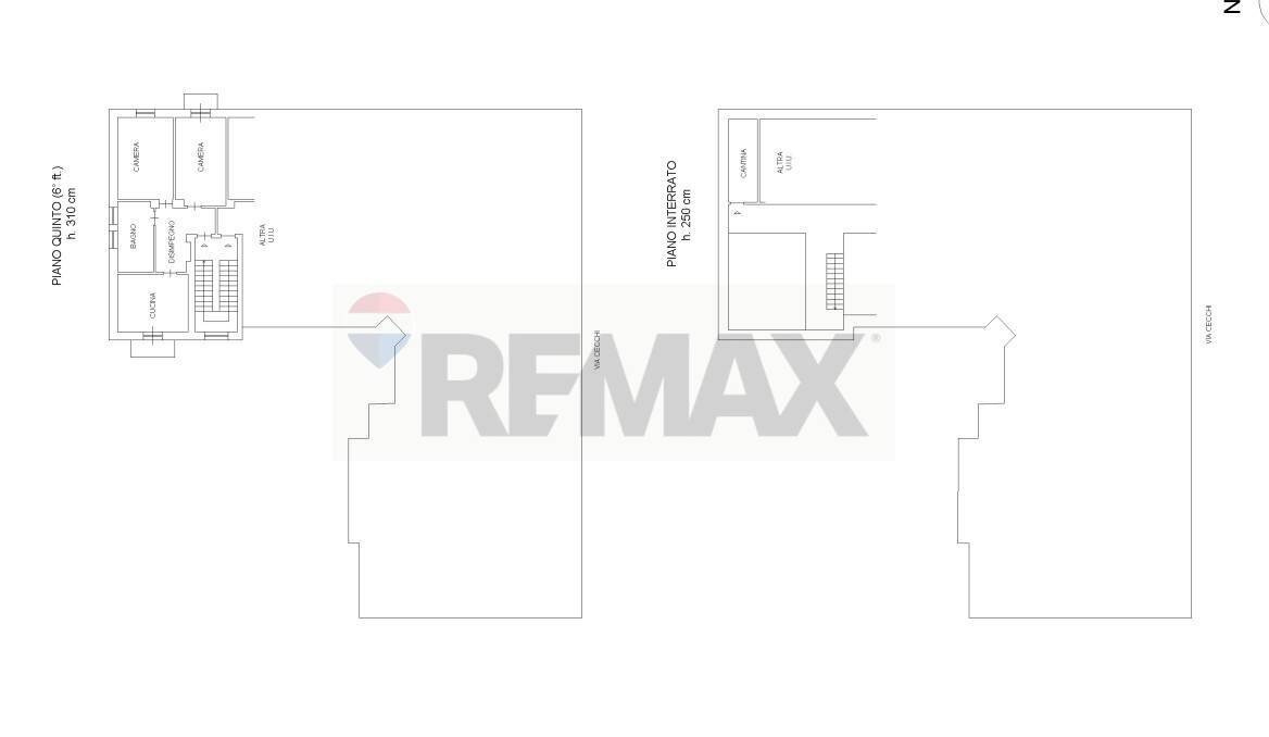 Pianta 2D - Three-room apartment Via Antonio Cecchi
 
59, Torino - floor plans 1