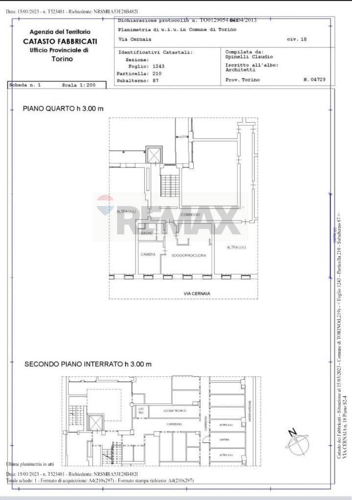 Pianta 2D - Bilocale Via Cernaia
 
18, Torino - planimetria 1