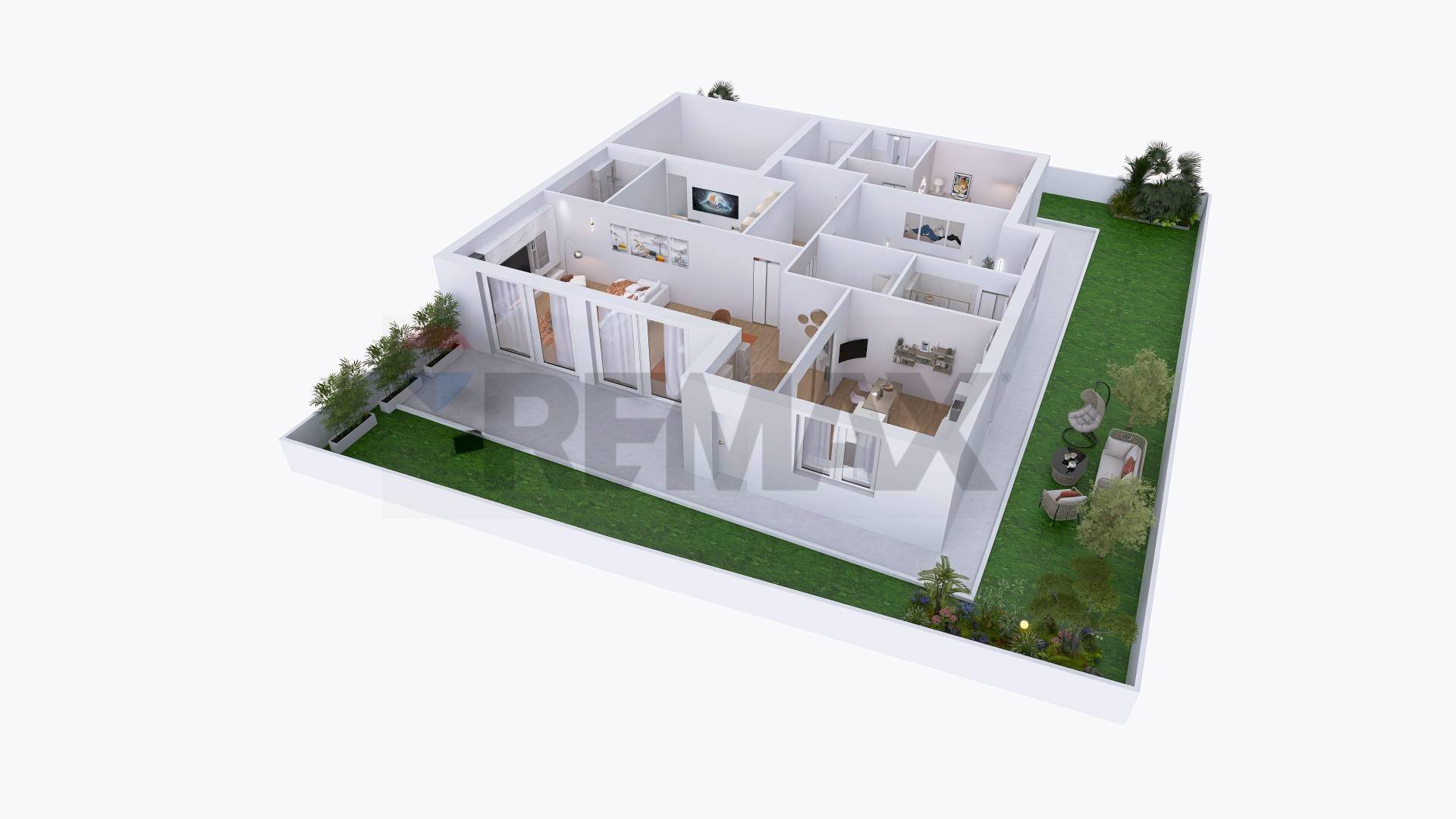 Pianta 3D - Villa Via Adamello, Figino Serenza - planimetria 1