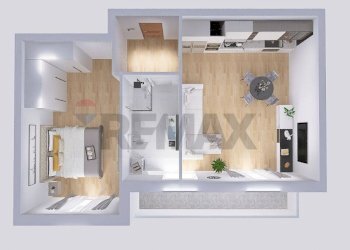 Pianta 3D - Two-room apartment viale campania
 
56, Monza - photo 16