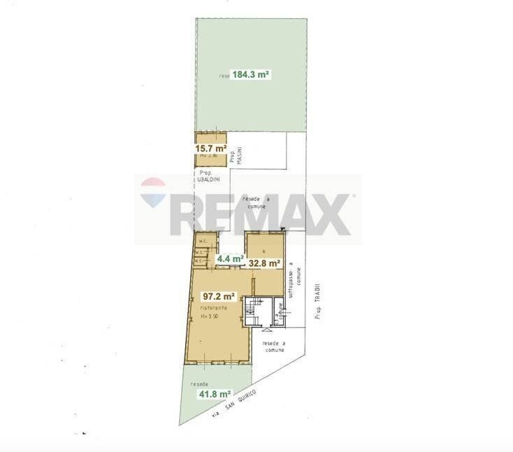 Pianta 2D - Commercial Premises San Quirico
 
203/205, Campi Bisenzio - floor plans 1