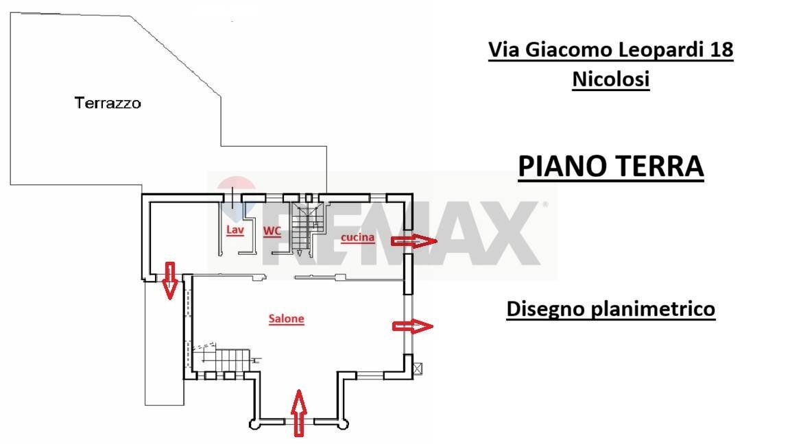 Pianta 2D - Villa via Giacomo Leopardi
 
18, Nicolosi - planimetria 1