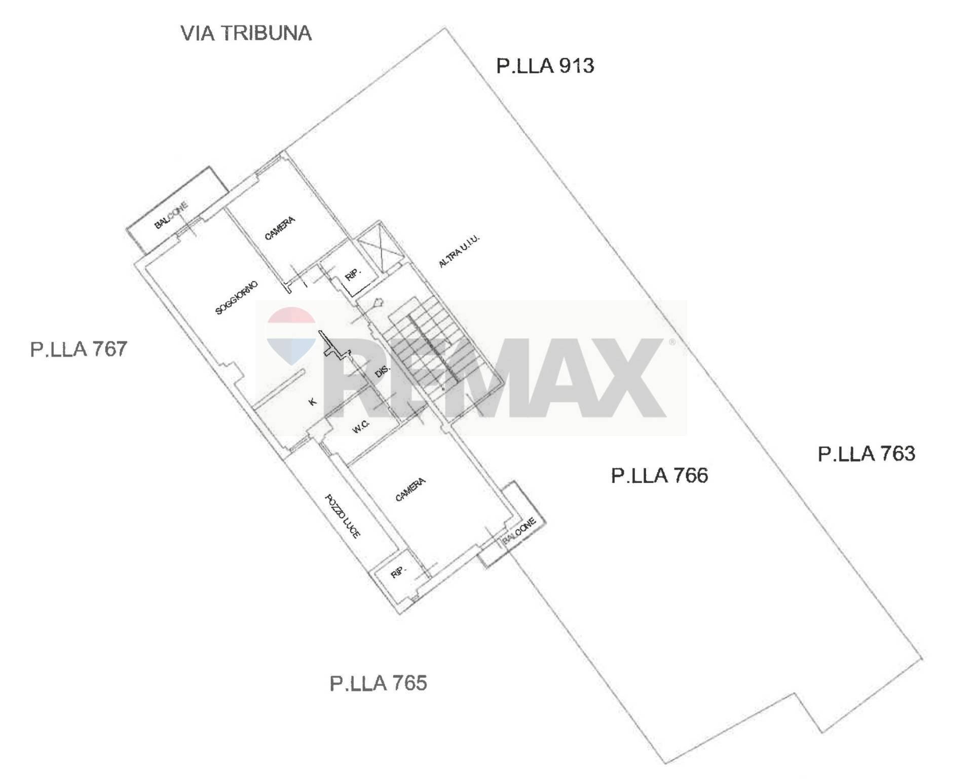 Pianta 2D - Quadrilocale Via Tribuna
 
38/A, Manfredonia - planimetria 1